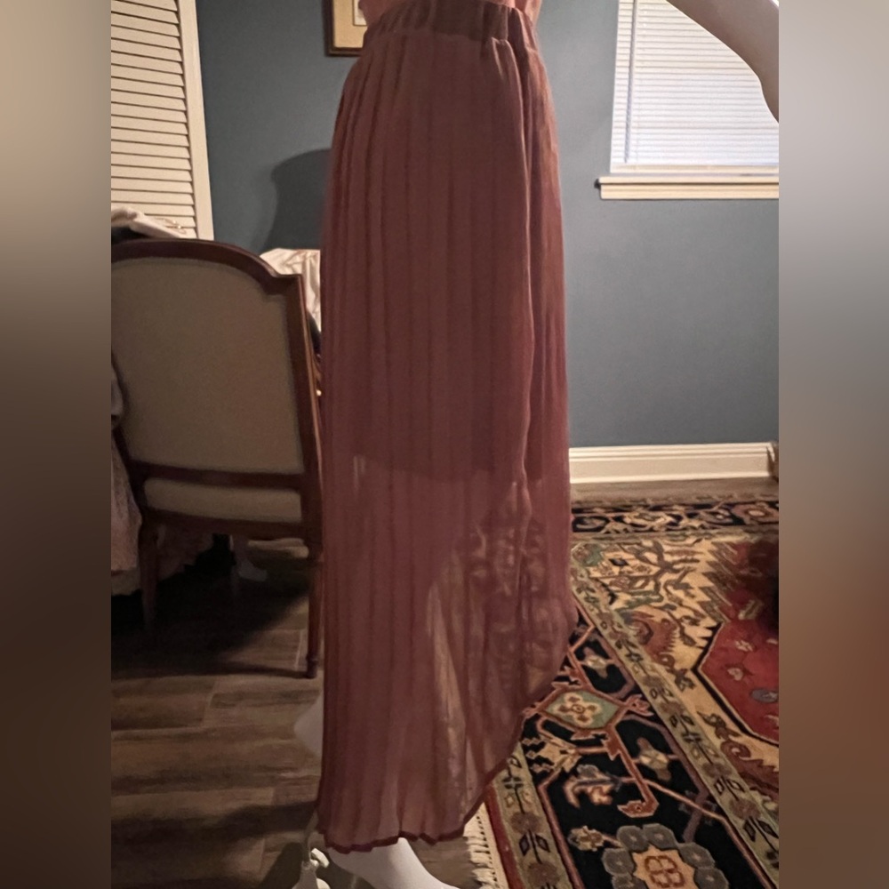 Xhilaration Long High Low Sheer Purple Skirt Medium